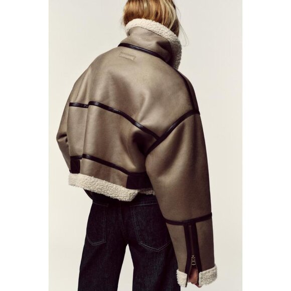 ZARA SHORT DOUBLE-FACED JACKET - Picture 7 of 11